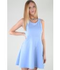 Lovemystyle Pastel Blue Skater Dress With Side Pocket Detail - SAMPLE