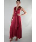 Lovemystyle Multi-Way Tie Maroon Maxi-Kleid