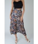 Lovemystyle Sheer Floral Maxi Skirt With Split Front - SAMPLE