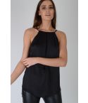 Lovemystyle Sheer Black Vest Top With Spaghetti Straps