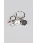 Lovemystyle Zilveren Ring met meerdere charme hangers