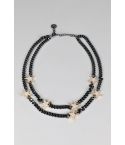 Lovemystyle Black Chunky Chain Necklace With Diamante Stars