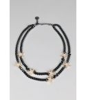 Lovemystyle svart Chunky kedja halsband med Diamante stjärnor