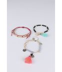 Lovemystyle Multi Pack de pulseras Festival de colores de la amistad