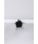 Lovemystyle svart fluffiga Pom Pom uttalande Ring