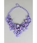 Lovemystyle Purple Statement Necklace With Mixed Purple Stones