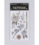 Lovemystyle Gold und Silber Tattoo Transfers mit Blumen