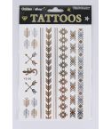 Lovemystyle Gold and Silver Tattoo Transfers with Aztec Design