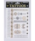 Lovemystyle Gold and Silver Tattoo Transfers with Lace Pattern