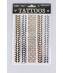 Lovemystyle Gold und Silber Tattoo Transfers mit Blatt Detail