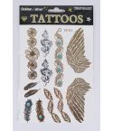 Lovemystyle goud en zilver Tattoo Transfers met engel vleugels