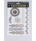 Lovemystyle oro e argento tatuaggio trasferimenti con stampe Paisley