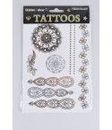 Lovemystyle Gold und Silber Tattoo Transfers mit Paisley-Print