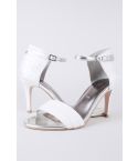 Lovemystyle Sandale Heels mit metallischen Schlangenhaut Absatz