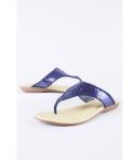 Lovemystyle blau ganzen Glitter Knöchel Flip Flop Sandalen