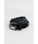 Lovemystyle Skinny Woven Black Belt With Silver Buckle