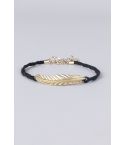 Lovemystyle corda stile bracciale metallico piuma