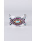 Lovemystyle Silver Bracelet avec perle Tribal embellissement
