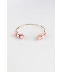 Lovemystyle Gold Metallarmband mit Pink und Silber Edelsteine