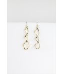 Lovemystyle Simple Gold Spiral Drop Earrings