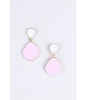 Lovemystyle White And Pink Drop Down Earrings