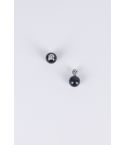 Lovemystyle Black And Silver Disco Ball Earrings