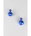 Les boucles d’oreilles boule Disco Lovemystyle bleu avec détail de Diamante