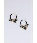 Lovemystyle noir boucles d’oreilles avec perle travail