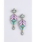 Lovemystyle Earrings with Diamante Detail and Pastel Stones