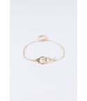 LMS Delicate Chain Bracelet With Interlocking Designs In Gold