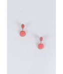 Lovemystyle Statement Red Long Gem Stone Clip On Earrings