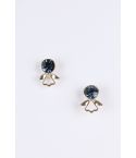 Lovemystyle or ange boucles d’oreilles avec cristal marine