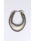 Lovemystyle Multi Layer Choker Necklace With Chains and Pearls