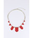 Lovemystyle Gold Necklace With Red Shape Detail