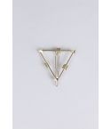 Pinza de pelo Triangular de oro de Lovemystyle con el detalle de la flecha