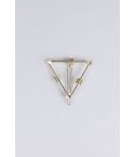 Lovemystyle Gold Triangular Hair Clip With Arrow Detail