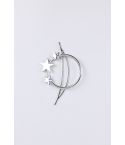 Lovemystyle Silver Hoop barrette avec détail étoile