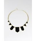 Lovemystyle Gold Necklace With Black Shape Detail