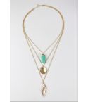 Lovemystyle Multi-Layered Gold Chain Necklace With Pendants