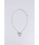 Lovemystyle Gold Delicate Necklace With Diamante Triangle