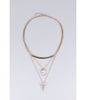 Lovemystyle Tripple geketend Drop-Down ketting In goud