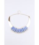 Lovemystyle placa de oro collar de cuentas azules y Diamante