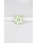 Bague en or de Lovemystyle avec Design fleur Pastel vert