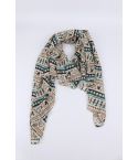 Lovemystyle Beige Schal mit Multi aztekische Farbdruck