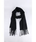 Écharpe en laine Lovemystyle noir avec détail de Fringe