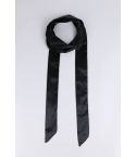 Lovemystyle mince cou Long soie/Satin Sompo en noir