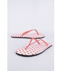 Lovemystyle rood en wit Flip Flops met hart Polkadots