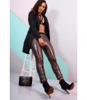 Lovemystyle Gold Sequin Leggings With Elasticated Waist