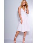 Robe Midi Lovemystyle rose avec Texture Hatch et poches