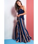 Lavish Alice Split Side Striped Palazzo Pants